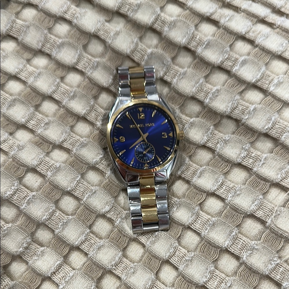 Michael Kors Navy and Gold Timepiece